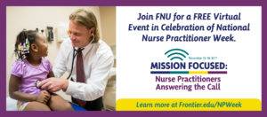 Frontier Nursing University nurse practitioner week