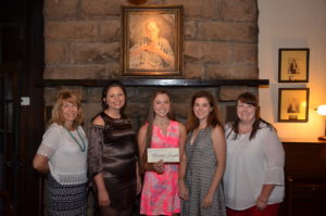 Healthy Futures scholarship winner Madison Simpson with her mother Rhoda Simpson and FNU’s Austyn Caudill, Larissa McLoughlin and President Susan Stone