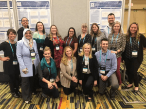 FNU Students presenting project posters at IHI Forum. Photo credit- FNU faculty member, Niessa Meier