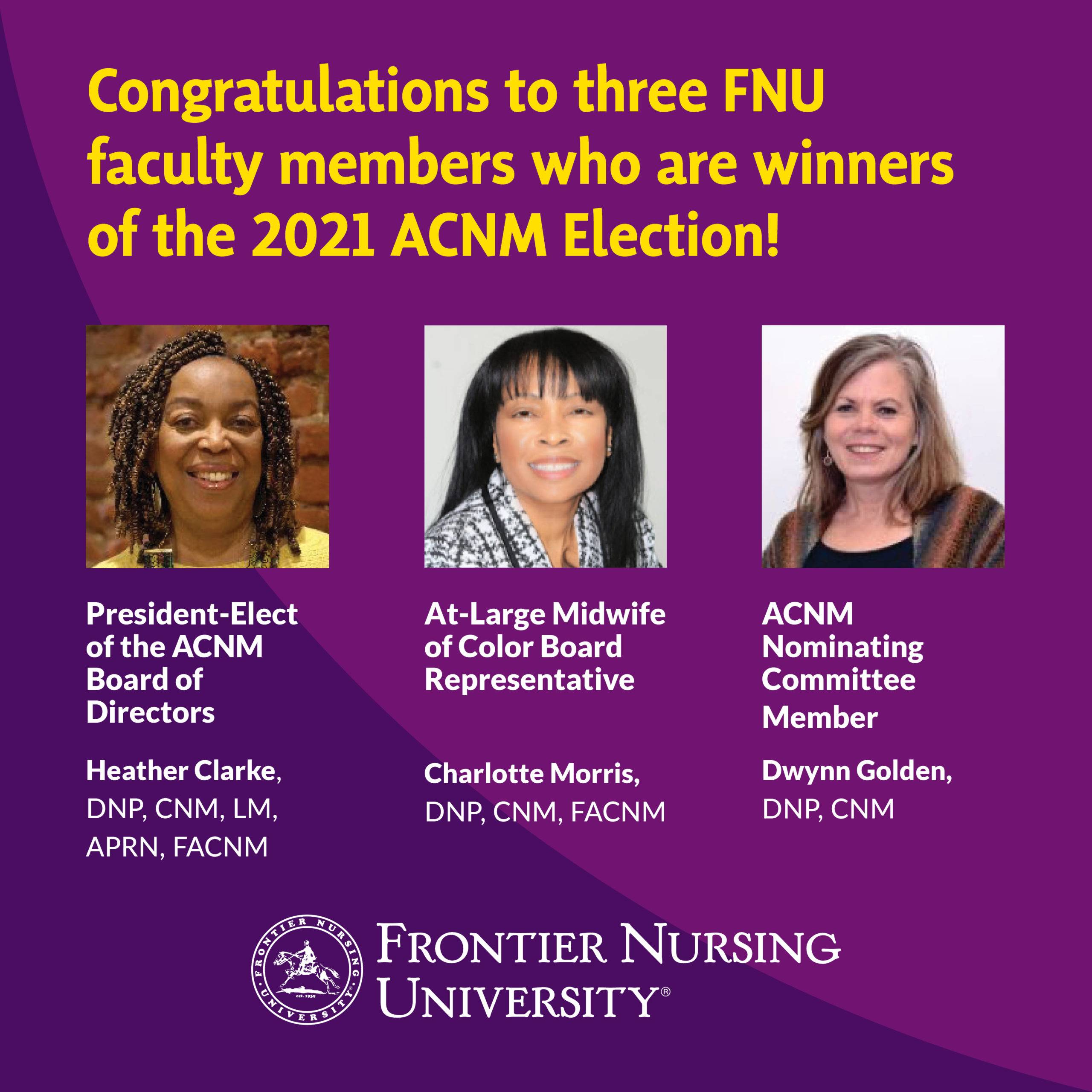 FNU Faculty Elected as ACNM Officials
