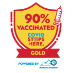 COVID Stops Here Gold 90% Designation
